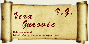 Vera Gurović vizit kartica